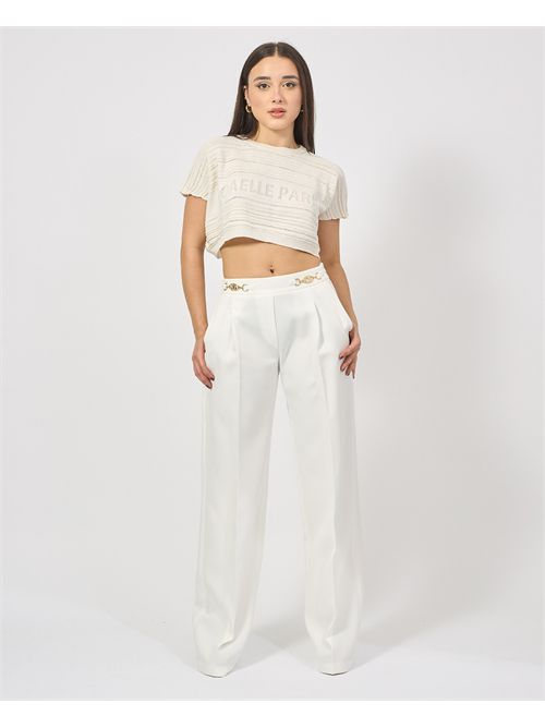 T-shirt cropped Gaelle Paris con logo GAELLE PARIS | GAABW04238BI67